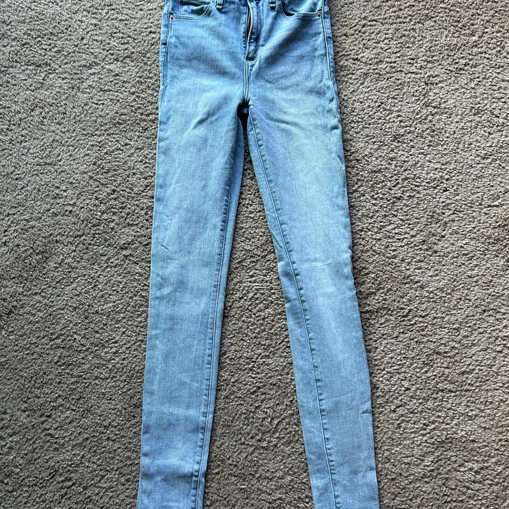 Abercrombie & Fitch Women’s High Waist Size 24 Light Blue Skinny Jeans
